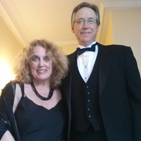 Deborah and husband Charles Morse were photographed at the Trollope Society dinner in New York, where Deborah was guest lecturer in May.